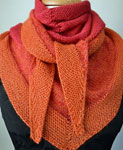 Scarf/shawl with pattern Spring Kerchief by Sachiko Uemura
