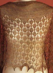 Malabrigo Silkpaca Yarn color piedras knit lace shawl