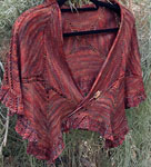 Hand-knit scarf/shawl with Malabrigo Merino Sock Yarn color marte