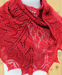 Malabrigo Sock Yarn color ravelry red knit lace scarf/wrap