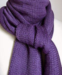 hand knit shawl/scarf with Malabrigo sock yarn color violeta africana