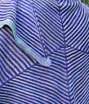 hand knit striped shawl/scarf with Malabrigo sock yarn color violeta africana and indiecita