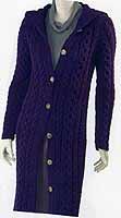 Adrienne Vittadini Fall Collection 2006 vol 28 Donata Cable Coat knitting pattern